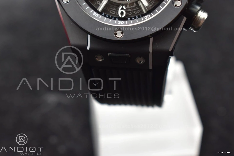 Edition Bang Hublot On Black Big Dial 1:1 Strap Titanium 898 Best Black Rubber Skeleton Sporty Unico ZF A 1114